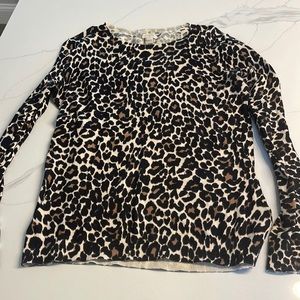 JCREW 100% Cotton Cheetah Sweater Small